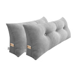 SOGA 2X 100cm Silver Triangular Wedge Bed Pillow Headboard Backrest Bedside Tatami Cushion Home Decor