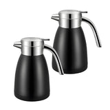 SOGA 2X 1.2L Stainless Steel Water Bottle Insulated Vacuum Flask Coffee Jug Thermal Black