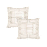 SOGA 2X 45cm Bohemian Cream Tufted Grid Pattern Decorative Throw Pillow