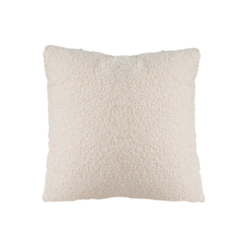 SOGA Boucle Textured Cushion 50cm Cream White Soft Cozy Decorative Throw Pillow