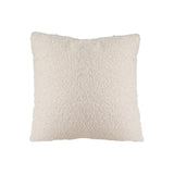 SOGA Boucle Textured Cushion 50cm Cream White Soft Cozy Decorative Throw Pillow