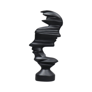 SOGA 44cm Dual-Face Resin Sculpture – Modern Abstract Art Décor