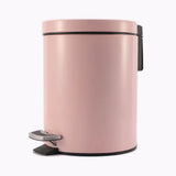 SOGA 12L Modern Foot Pedal Trash Bin Waste Kitchen Bathroom Stainless Steel Round Pink