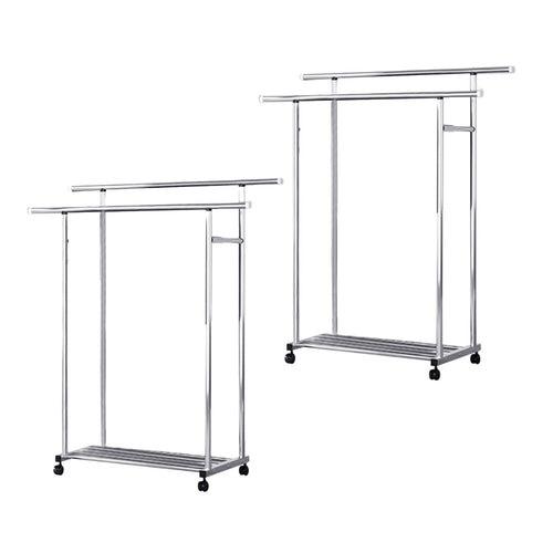 OGA 2X 120cm Stainless Steel Floor-Standing Clothes Rack - Durable and Space-Saving Laundry Organizer
