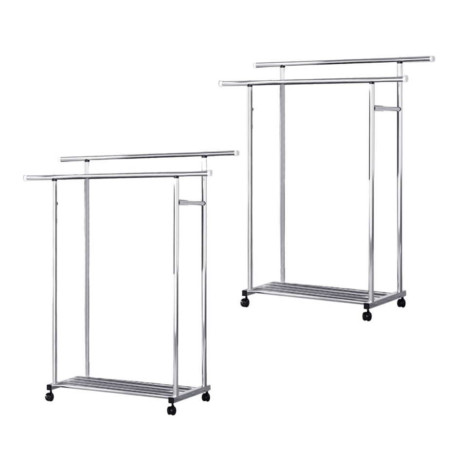OGA 2X 120cm Stainless Steel Floor-Standing Clothes Rack - Durable and Space-Saving Laundry Organizer