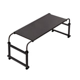 SOGA 140x45cm Black Cross Bed Movable Desk Table w/ Adjustable Length & Height