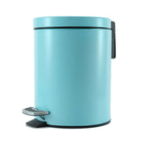 SOGA Foot Pedal Stainless Steel Round Trash Bin Blue 12L
