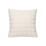 SOGA 50cm Beige Quilted Grid Pattern Decorative Throw Pillow