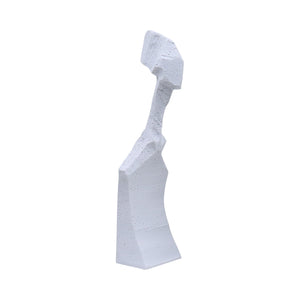 SOGA 40cm White Resin Sculpture – Minimalist Abstract Art for Decor