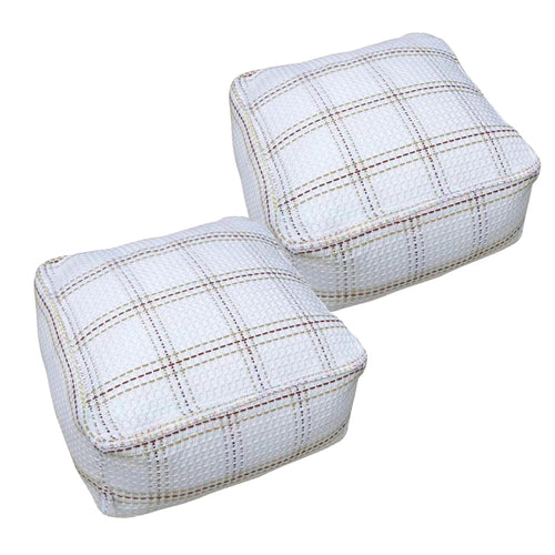 SOGA 2X 40cm Pouf Soft Polyester Cotton Pillow with EPP Particle Insert Home Decor