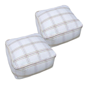 SOGA 2X 40cm Pouf Soft Polyester Cotton Pillow with EPP Particle Insert Home Decor