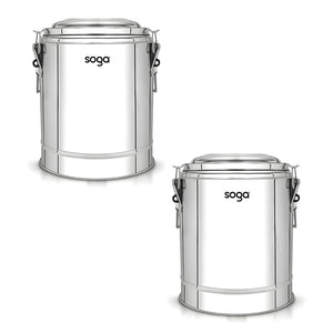SOGA 2X 50L Stainless Steel Insulated Stock Pot Hot & Cold Beverage Container
