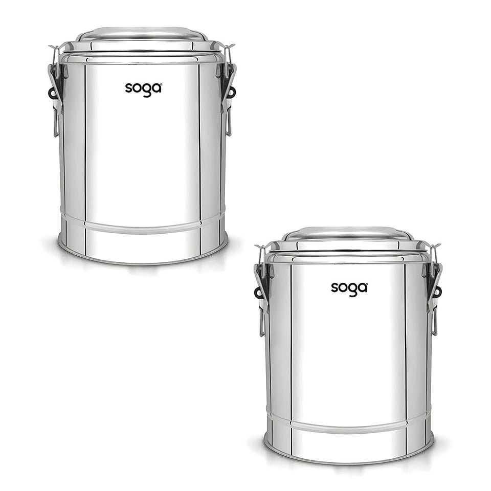 SOGA 2X 50L Stainless Steel Insulated Stock Pot Hot & Cold Beverage Container