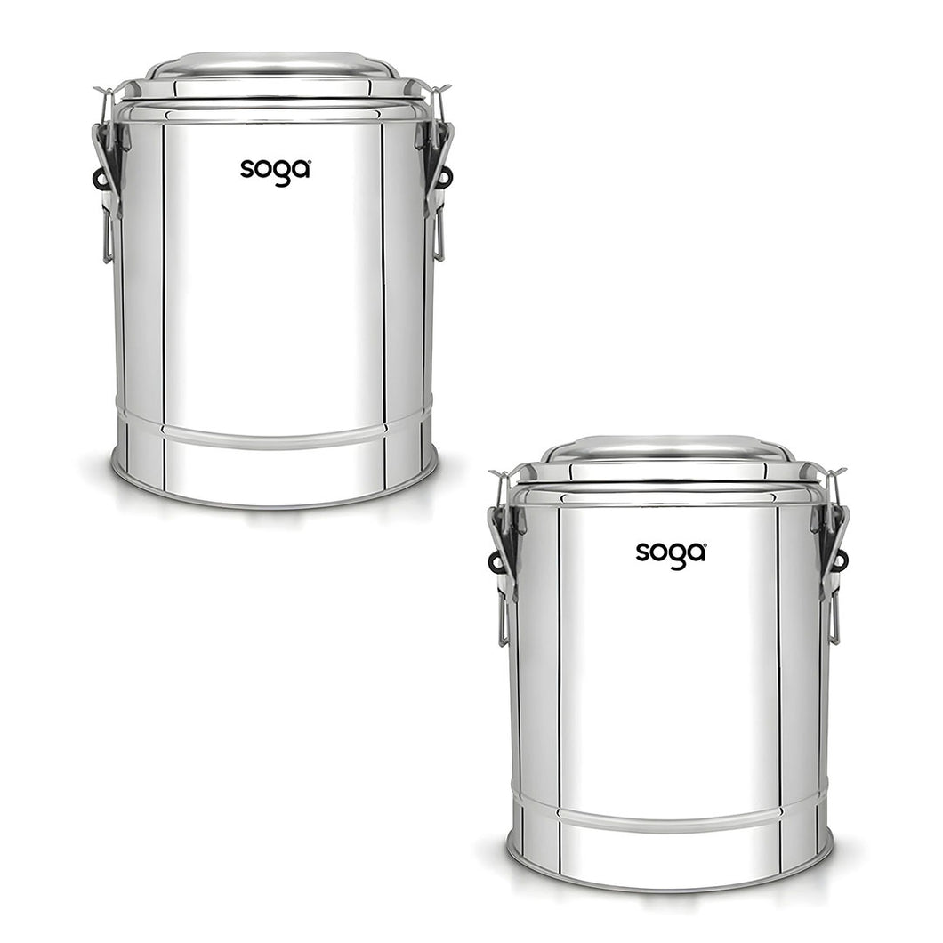 SOGA 2X 50L Stainless Steel Insulated Stock Pot Hot & Cold Beverage Container