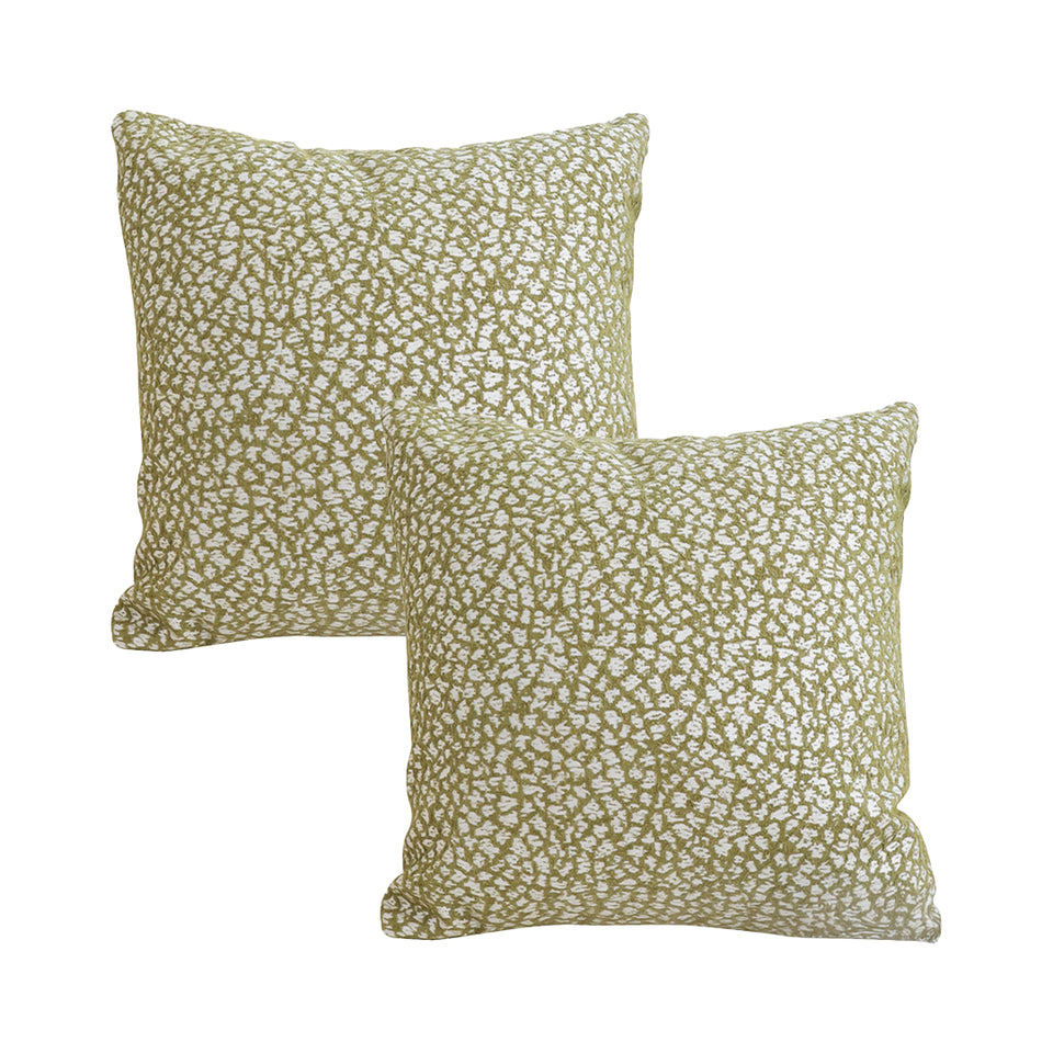 SOGA 2X 50cm Modern Olive Green Speckled Pattern Textured Throw Pillow