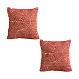 SOGA 2X 50cm Throw Pillow Burgundy Cinnabar Perfect Burnt Indoor and Outdoor Corded for Home Decor