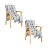 SOGA 2X Soft  Light Beige Tassel Throw Blanket 160x200cm Soft Polyester