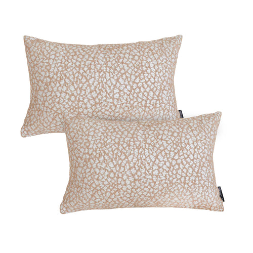 SOGA 2X 35cm Neutral Beige Speckled Pattern Contemporary Throw Pillow