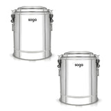 SOGA 2X 40L Stainless Steel Insulated Stock Pot Hot & Cold Beverage Container