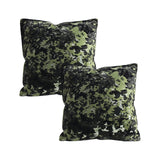 SOGA 2X 50cm Forest Green Crushed Velvet Decorative Throw Pillow