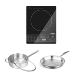 SOGA Kitchenware Bundle – Smart Induction Cooktop, 30cm Saucepan & 28cm Fry Pan