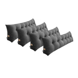 SOGA 4X 180cm Dark Grey Triangular Wedge Bed Pillow Headboard Backrest Bedside Tatami Cushion Home Decor
