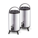SOGA 2 x 10L Portable Insulated Cold/Heat Coffee Bubble Tea Pot Beer Barrel With Dispenser