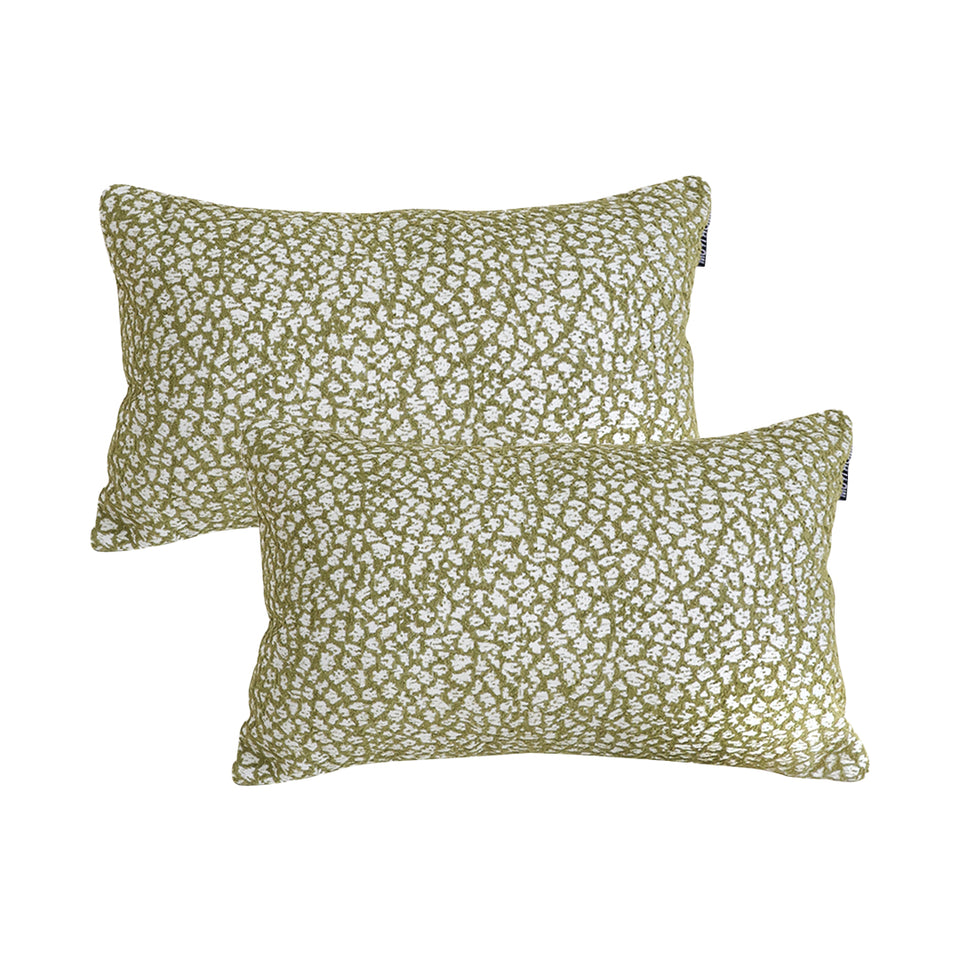 SOGA 2X 35cm Modern Olive Green Speckled Pattern Textured Throw Pillow