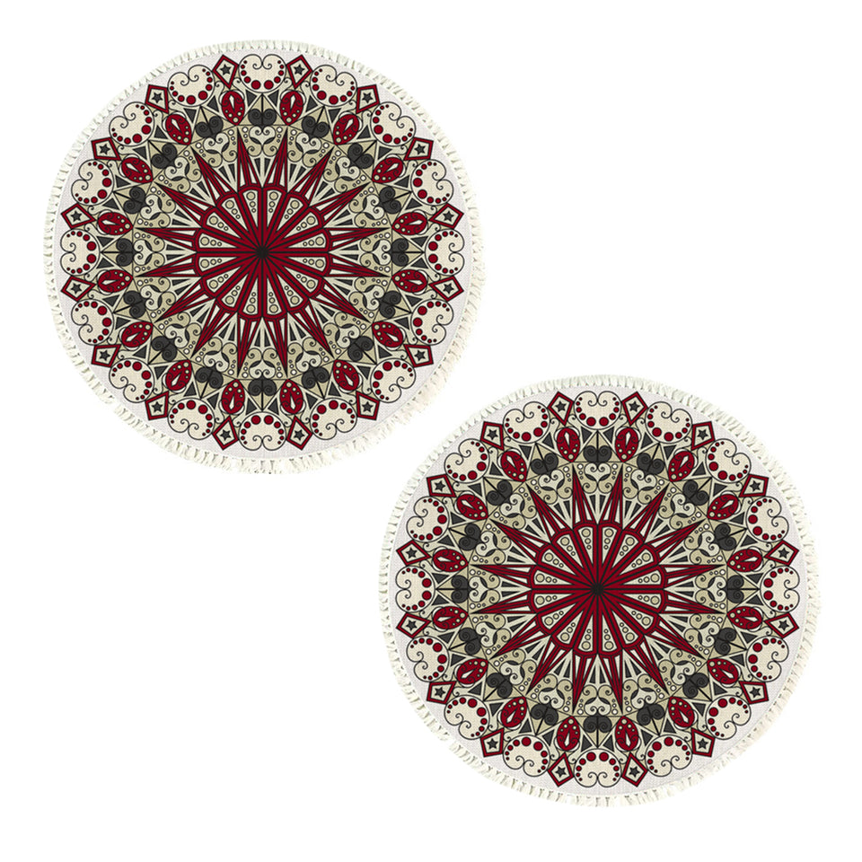 SOGA 2X 120cm Mandala Modern Ethnic Tassel Print Anti-slip Doormat Home Decor