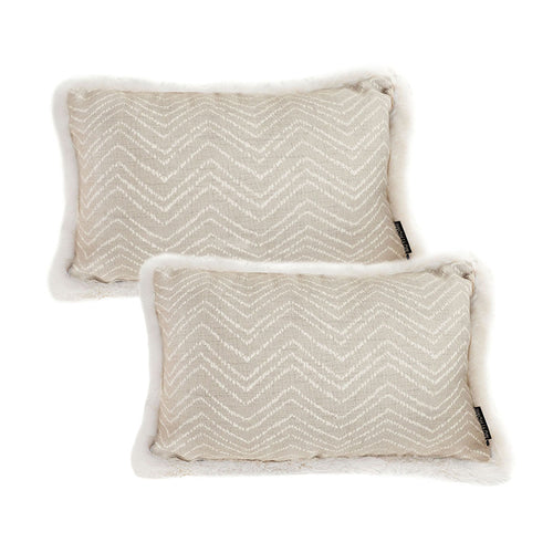 SOGA 2X 30cm  Wabi-sabi Cushion Herringbone Lumbar Throw Pillow