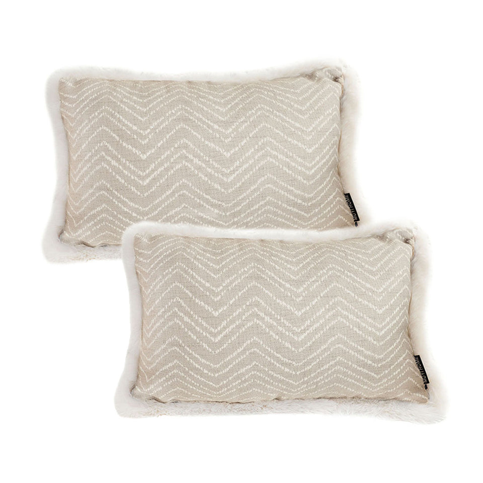 SOGA 2X 30cm  Wabi-sabi Cushion Herringbone Lumbar Throw Pillow