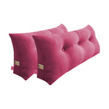 SOGA 2X 100cm Crabapple Red Triangular Wedge Bed Pillow Headboard Backrest Bedside Tatami Cushion Home Decor