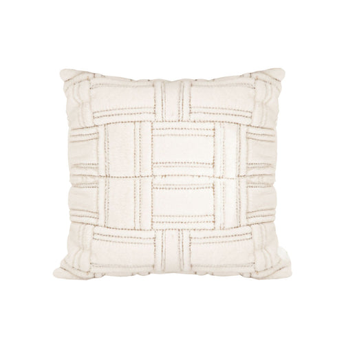 SOGA 45cm Bohemian Cream Tufted Grid Pattern Decorative Throw Pillow