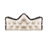 SOGA 90cm Crown Pillow Tufted Cream Headboard Cushion for Bed