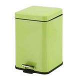 SOGA Foot Pedal Stainless Steel Rubbish Recycling Garbage Waste Trash Bin Square 12L Green