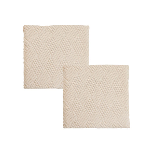 SOGA 2X Beige Chevron Square Cushion Soft Leaning Plush Backrest Throw Seat Pillow