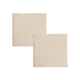 SOGA 2X Beige Chevron Square Cushion Soft Leaning Plush Backrest Throw Seat Pillow