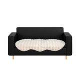 SOGA Three-seater White Faux Fur Throw Blanket 90x210cm Polyester