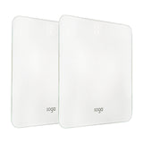 SOGA 2X 180kg Digital Fitness Weight Bathroom Gym Body Glass LCD Electronic Scales White
