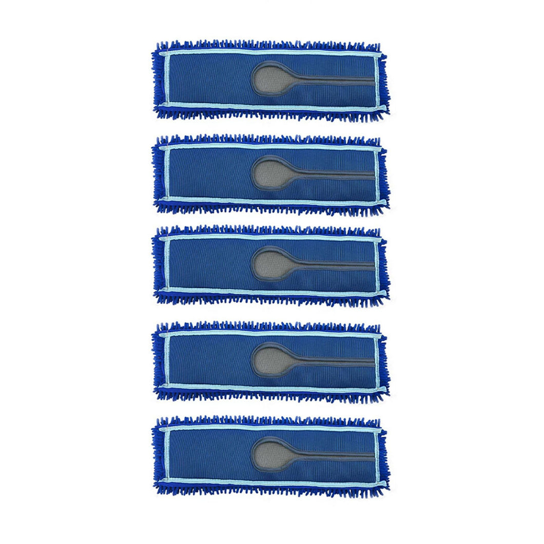 SOGA 5X 100x22 Blue Microfiber Flat Mop Floor Cleaning Pads Rotating Dust Remover