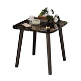 SOGA 40cm Black Stone-Patterned Table Stone Pattern Compact Modern Design