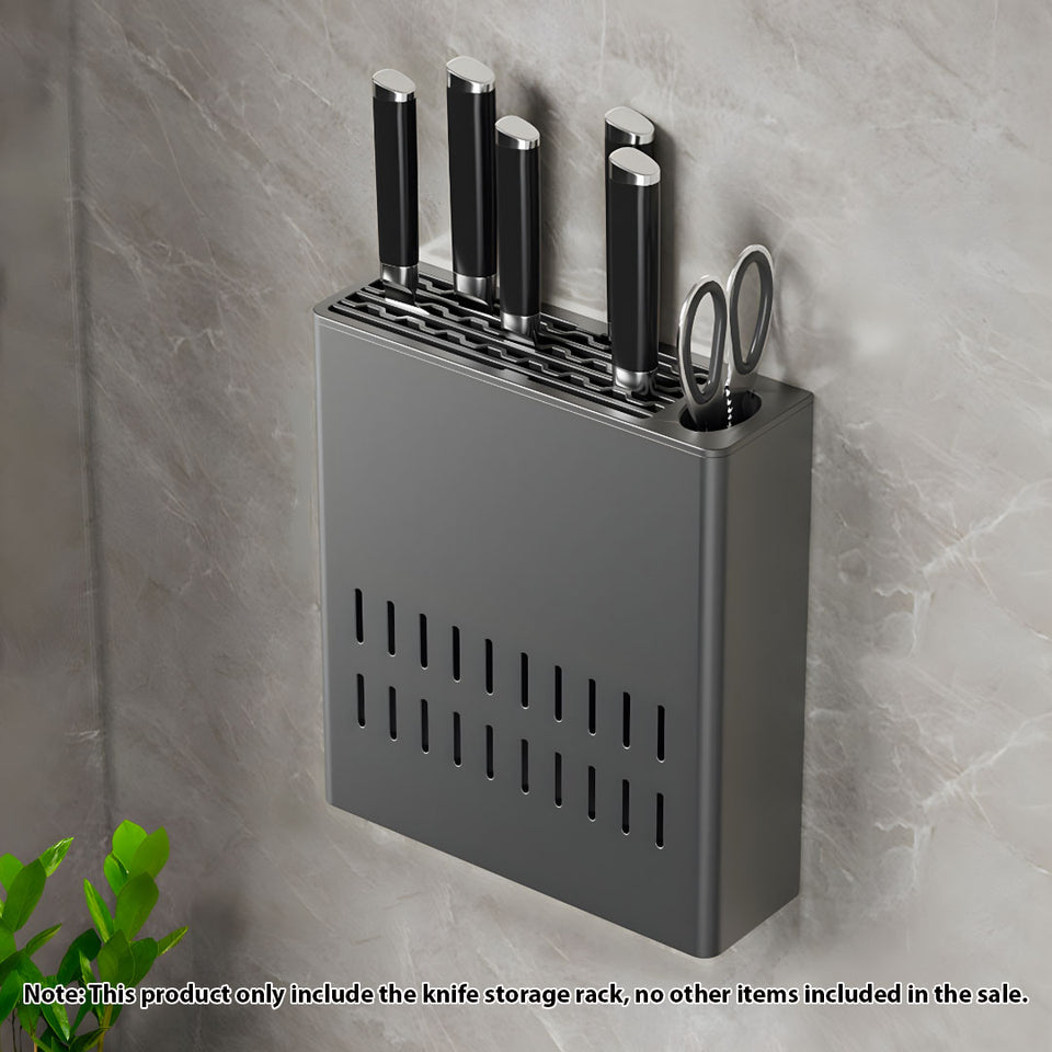 SOGA Wall-Mounted Kitchen Knife Storage Rack Organizer