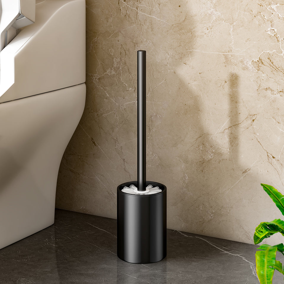 SOGA Wall-Mounted Toilet Brush with Holder Black 27cm