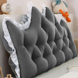 SOGA 150cm Crown Pillow Tufted Charcoal Headboard Cushion for Bed