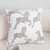 SOGA 50cm White Decorative Horse Pattern Cushion Throw Pillow
