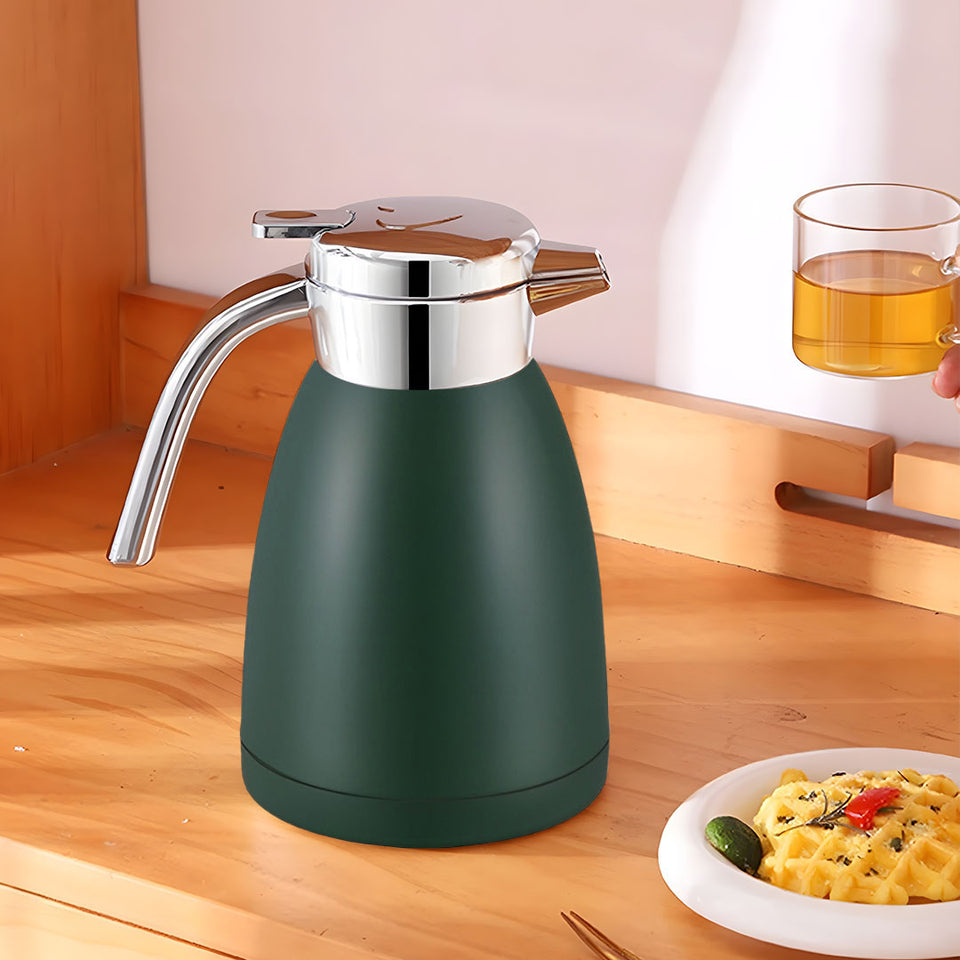 SOGA 1.2L Stainless Steel Water Bottle Insulated Vacuum Flask Water Coffee Jug Thermal Green