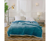 SOGA Lake Blue Throw Blanket Warm Cozy Double Sided Thick Flannel Coverlet Fleece Bed Sofa Comforter