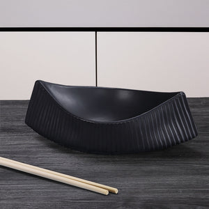 SOGA 37x12.5cm Ornament boat shaped plate ceramic food decoration Serving Tray For Kitchenware