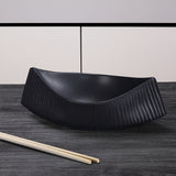 SOGA 37x12.5cm Ornament boat shaped plate ceramic food decoration Serving Tray For Kitchenware