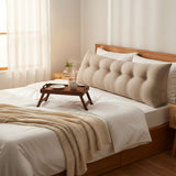 SOGA 180cm Beige Triangular Wedge Bed Pillow Headboard Backrest Bedside Tatami Cushion Home Decor